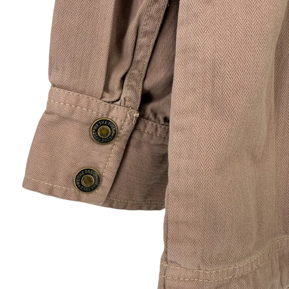 We The Free People Washed Pink Arya Utility Anorak Jacket Womens Sz S
